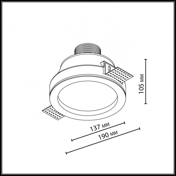 фото Светильник белый/гипс/металл IP20 LED 7W 816Лм 3000K 60° 220-240V MONTANA HIGHTECH, арт. 7168/7CL
