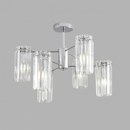 фото Хром/прозрачный, металл/хрусталь Люстра подвесная E14 6*40W 220V FAVLA CLASSI, арт. 8348/6C