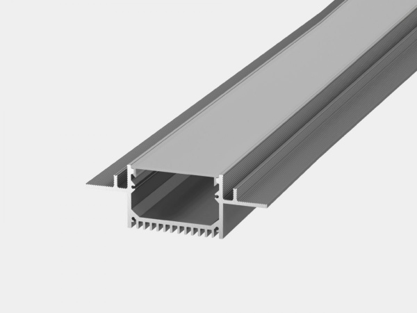 Встраиваемый SWG в гипсокартон алюминиевый профиль Design LED без видимой рамки LG49, 2500 мм, анодированный, LG49-R