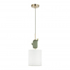 Золотой/зеленый/белый/металл/керамика/ткань Подвес E14 1*40W CACTUS MODERN, арт. 5425/1