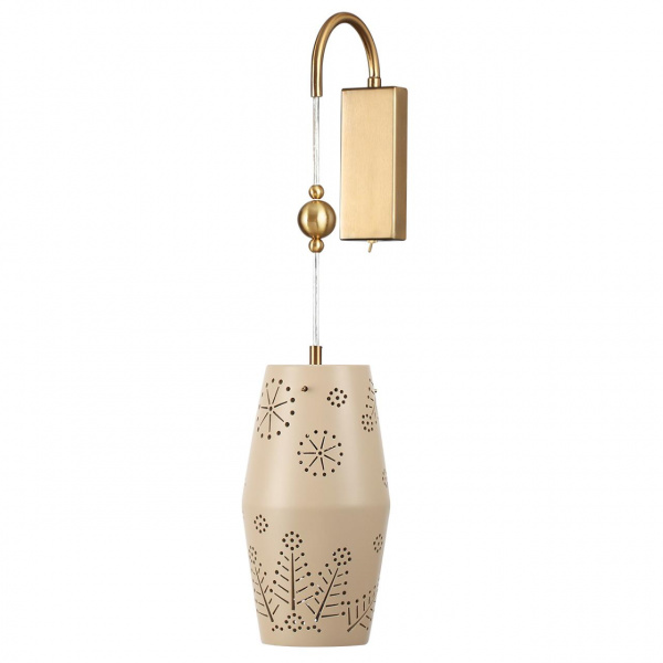 Бежевый/античная бронза/металл/керамика Бра с выкл. E27 1*40W KARELIA PENDANT, арт. 5444/1W