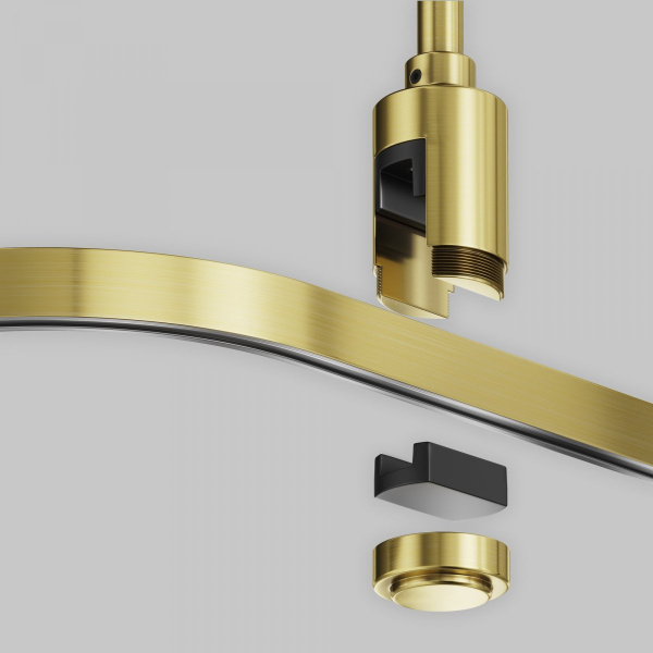 фото Радиусный коннектор для шинопровода Flarity латунь Maytoni Technical TRX154-RC80-BS