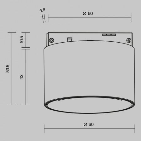фото Трековый светильник Maytoni Technical Alfa S TR188-1-5W2.7K-M-B, черный