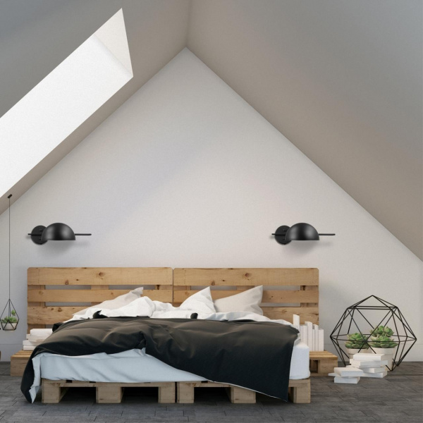 фото Черный, золотой Бра с выкл. E27 1*60W 220V KENT LOFTI, арт. 5293/1WA