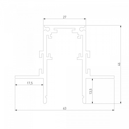 фото Slim Magnetic Шинопровод встраиваемый под ГКЛ 12,5мм белый (3м) 85208/00