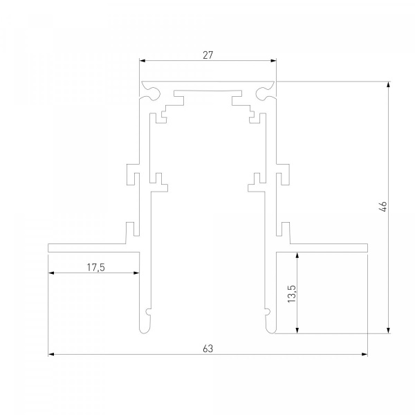 фото Slim Magnetic Шинопровод встраиваемый под ГКЛ 12,5мм (белый) (2м) 85207/00