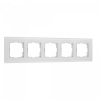 фото Рамка из стекла на 5 постов Senso белый soft-touch W0053101