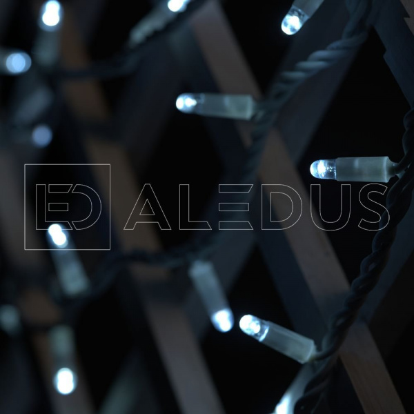 фото Гирлянда (Нить) ALEDUS, 220 В, 10 м, белый провод, резина, белый, без мерцания