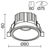 фото Встраиваемый светильник Maytoni Technical Round DL058-12W-DTW-B, черный