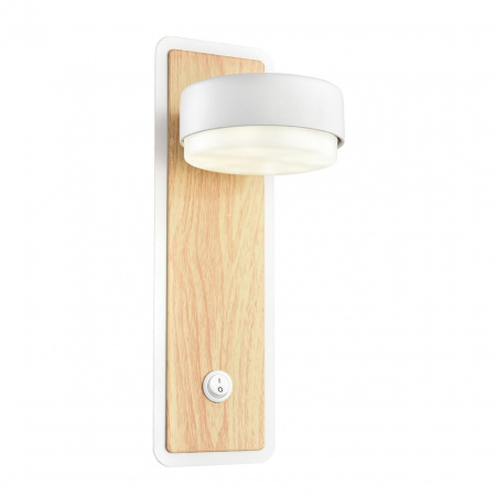 фото Металл, белый/дерево Бра GX53 LED 1*7W 220V LELAND COMFI, арт. 8263/1W