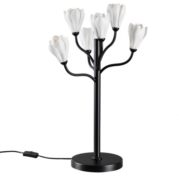 Черный матовый/белый/фарфор Настольная лампа G4 LED 6*5W GARDI MODERN, арт. 5090/6T