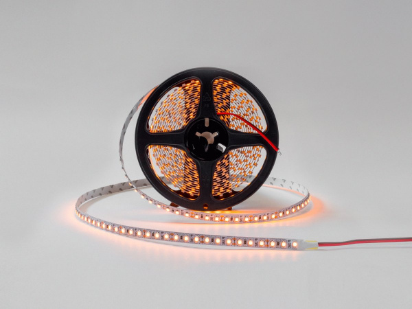 Светодиодная лента 3528, 120 LED/м, 9,6 Вт/м, 12В, IP20, Цвет: Желтый, SWG3120-12-9.6-Y-M, катушка 5 м