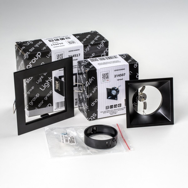 фото Комплект со светильником Domino, черный Lightstar D51707BMOD