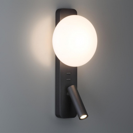 фото Металл/акрил черный Настенный светильник IP20 LED 1*5W + 1*3W 2700K CRI>90 ALBERGO HIGHTECH, арт. 7048/5WL
