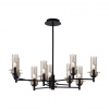 фото Черный/дымчатый/металл/стекло Люстра потолочная E14 9*40W 220V MADONNA CLASSI, арт. 6555/9C