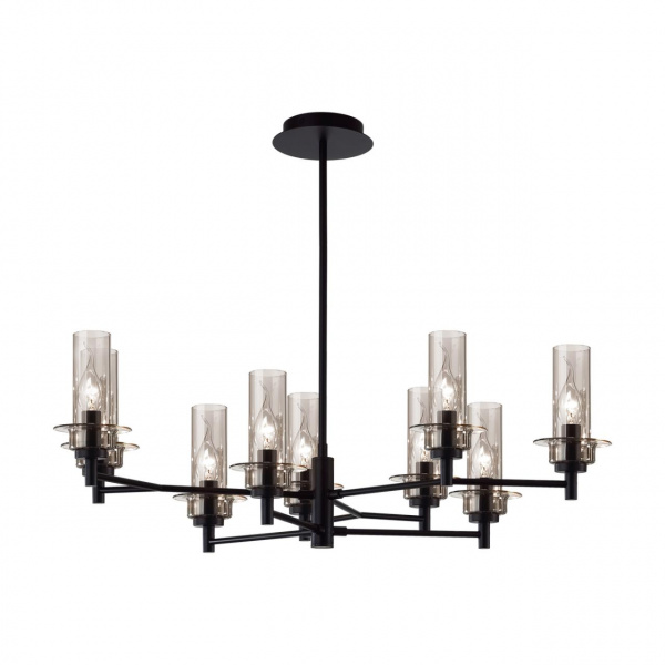 фото Черный/дымчатый/металл/стекло Люстра потолочная E14 9*40W 220V MADONNA CLASSI, арт. 6555/9C