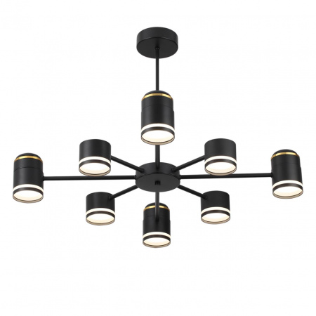 фото Черный, металл/акрил Люстра потолочная GX53 LED 8*10W + LED-проектор 4*5W 2700К 220V VIRSAVA COMFI, арт. 8234/8C