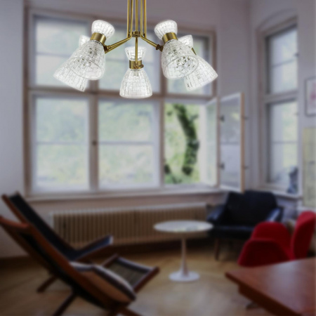 фото Античная бронза Люстра потолочная E14 5*40W 220V JACKIE COMFI, арт. 3704/5C