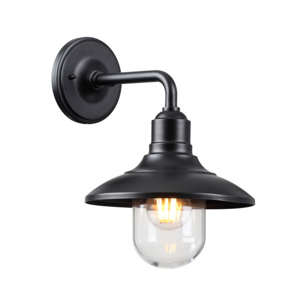 фото Черный/стекло Ландшафтный настен.светильник E27 1*60W IP44 CAMPA NATURE, арт. 4965/1W