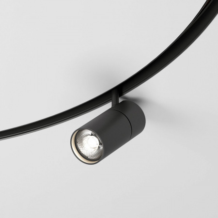 фото Slim Magnetic Трековый светильник для радиусного шинопровода 12W 4200K Comfi чёрный Ø 1200мм 85189/01