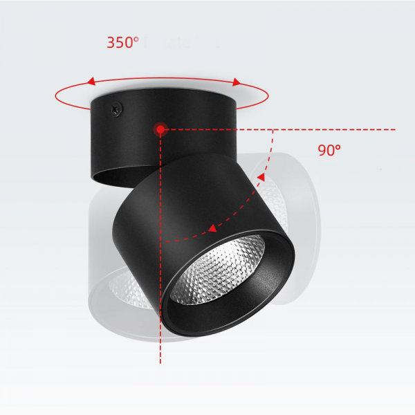 Светильник светодиодный WC1401 накладной COB 30W 2700К цвет:черный