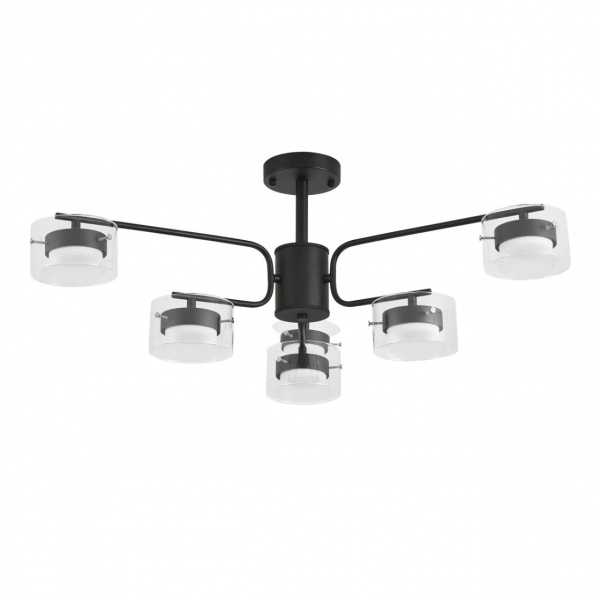 Черный/прозрачный, металл/стекло Светильник потолочный LED GX53 6*7W 220V NATALINA COMFI, арт. 8349/6C