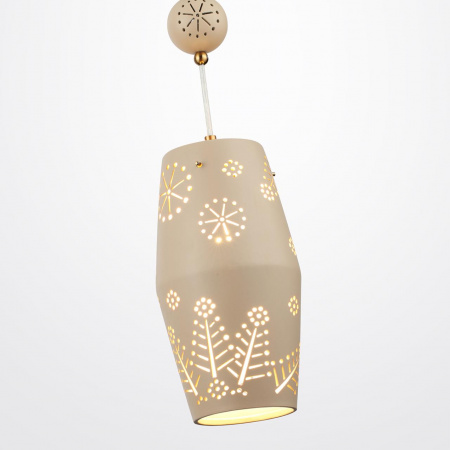 фото Бежевый/античная бронза/металл/керамика Подвес E27 1*40W KARELIA PENDANT, арт. 5444/1
