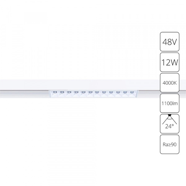 Магнитный трековый светильник Arte Lamp LINEA A4664PL-1WH