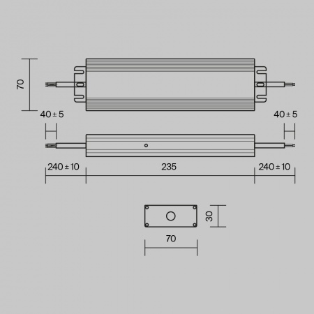 фото Источник напряжения 48В 150Вт IP67 PSL008 Maytoni Technical PSL008-150W-48V-IP67, серебро