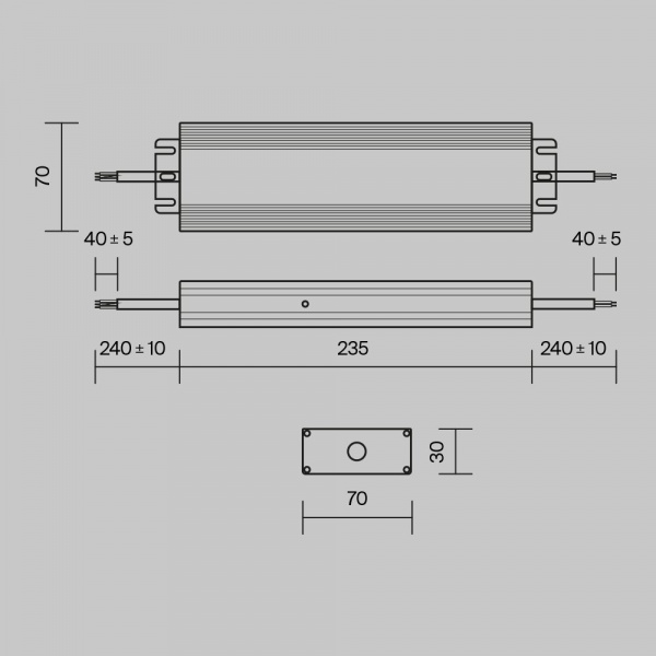 фото Источник напряжения 48В 150Вт IP67 PSL008 Maytoni Technical PSL008-150W-48V-IP67, серебро