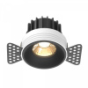 Встраиваемый светильник Maytoni Technical Round DL058-12W2.7K-TRS-B, черный