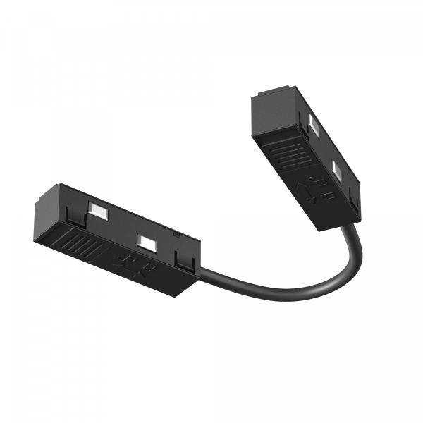 Коннектор питания угловой 15см черный Voltega VGL034CPC-42B-15-1