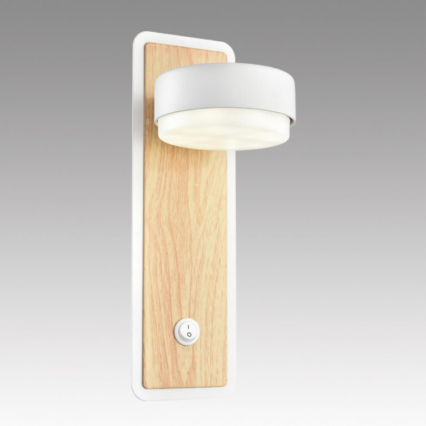 фото Металл, белый/дерево Бра GX53 LED 1*7W 220V LELAND COMFI, арт. 8263/1W