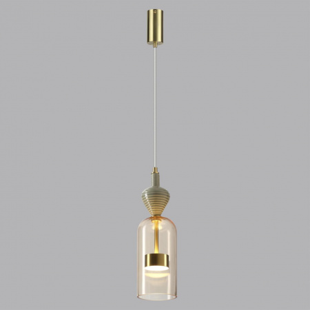 фото Античн.бронза/янтарный/металл/стекло/керамика Подвес LED 12W 4000К 1400Лм PALLETA L-VISION, арт. 5045/12LB