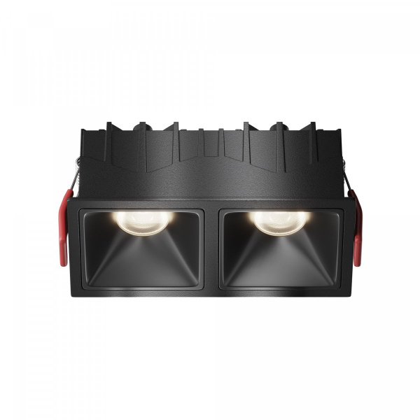Встраиваемый светильник Maytoni Technical Alfa LED DL043-02-10W4K-SQ-B-1, черный