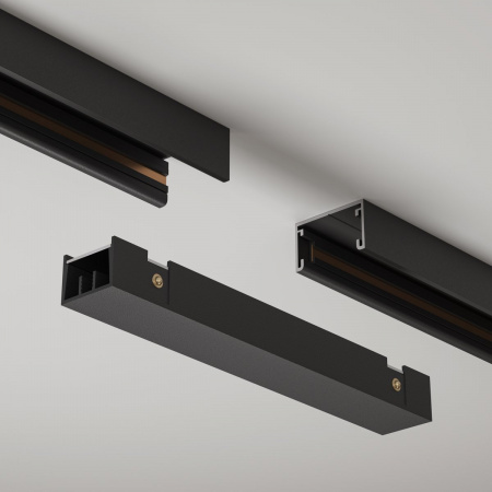 фото Коннектор питания прямой Basity, черный Maytoni Technical TRA172IPC-1B