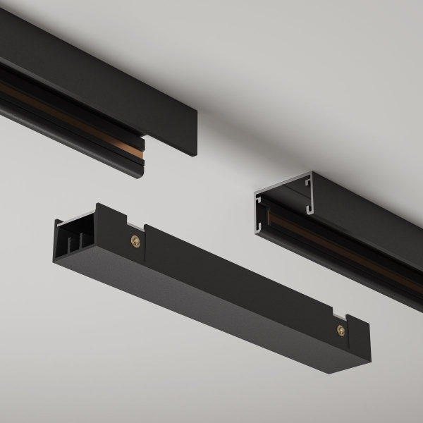 фото Коннектор питания прямой Basity, черный Maytoni Technical TRA172IPC-1B