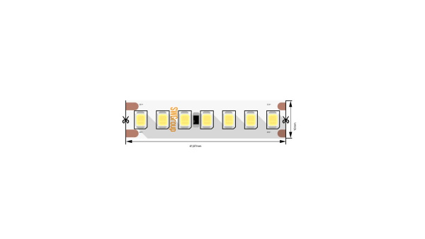 фото Светодиодная лента SWG PRO 2835, 168 LED/м, 17,3 Вт/м, 24В, IP20, Цвет: Холодный белый, SWG2P168-24-17.3-W-20, катушка 5 м