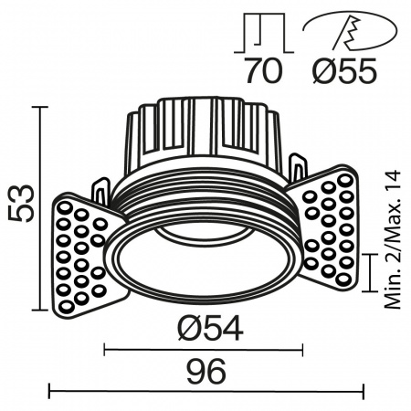 фото Встраиваемый светильник Maytoni Technical Round DL058-7W2.7K-TRS-W, белый