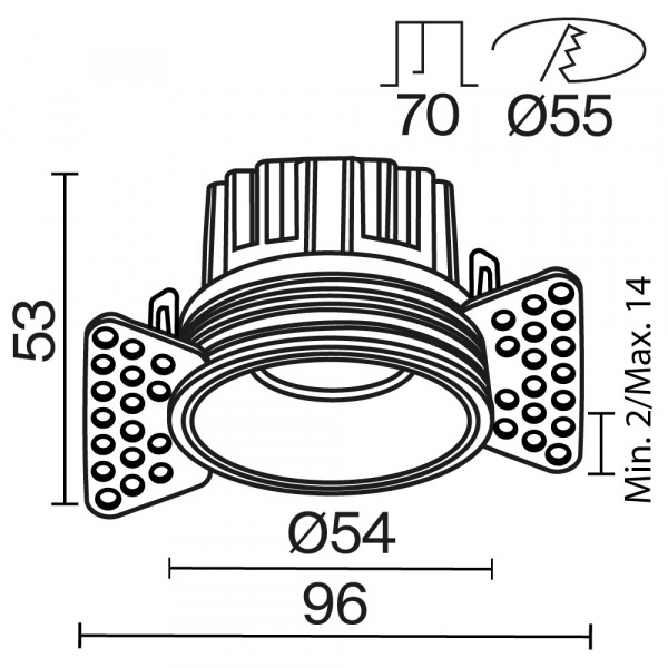 фото Встраиваемый светильник Maytoni Technical Round DL058-7W2.7K-TRS-W, белый