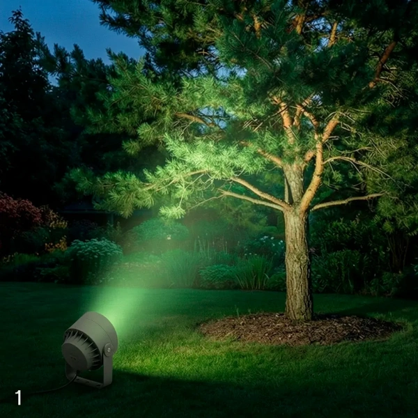 фото Прожектор LED зеленый G5636 36W 15 ° IP65 темно-серый