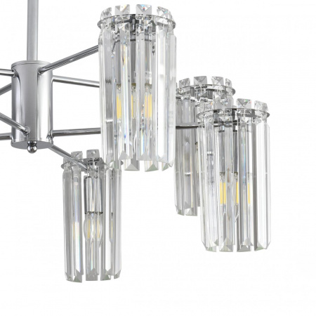 фото Хром/прозрачный, металл/хрусталь Люстра подвесная E14 8*40W 220V FAVLA CLASSI, арт. 8348/8C