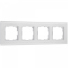 фото Рамка из стекла на 4 поста Senso белый soft-touch W0043101