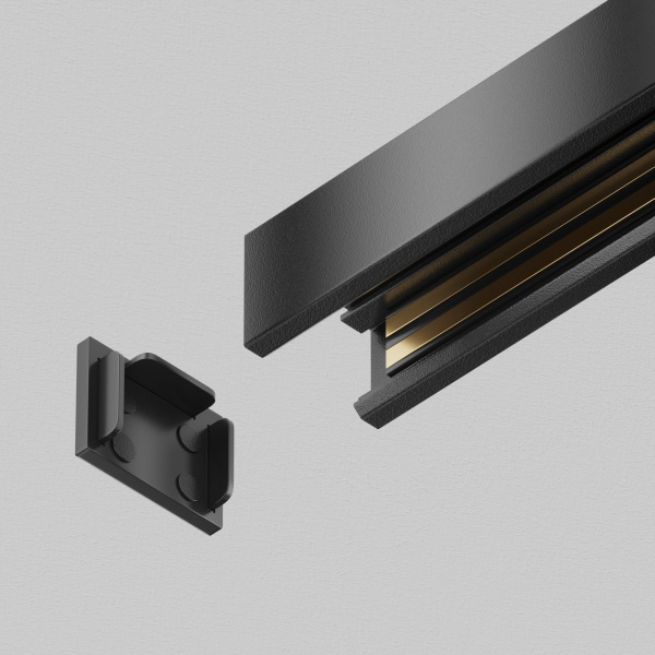фото Заглушки к накладному/встраиваемому шинопроводу Exility X 2шт, черные Maytoni Technical TRA239EC-41B, черный