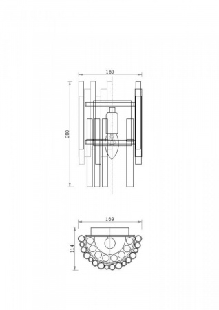 фото Бра Maytoni Coliseo MOD135WL-01BS, латунь