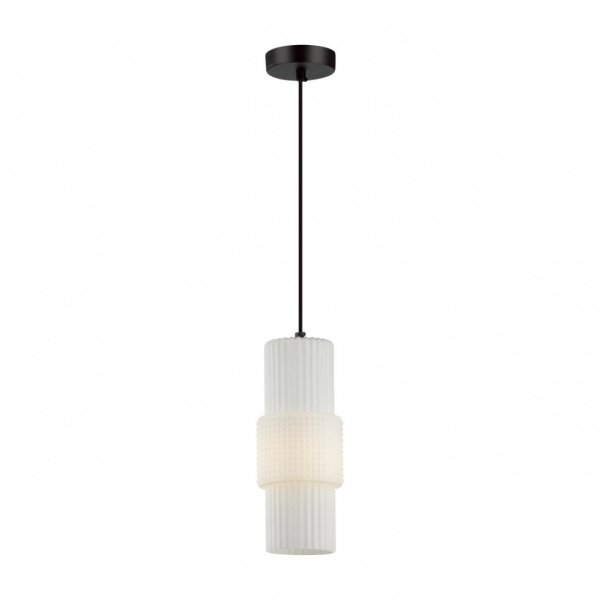 фото Черный/белый матовый металл/стекло Подвес E14 1*40W PIMPA MODERN, арт. 5017/1