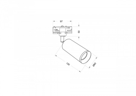 фото Трековый светильник Maytoni Technical Focus TR028-3-GU10-MG, черный
