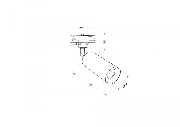 Трековый светильник Maytoni Technical Focus TR028-3-GU10-B, черный