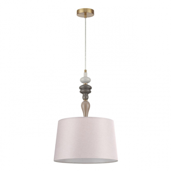 Античн.бронза/беж.абажур/металл/керамика Подвес E27 1*60W HOMI CLASSIC, арт. 5040/1