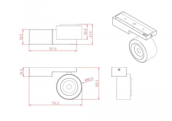 фото Потолочный светильник Maytoni Technical Treo C062CL-L12W4K, белый